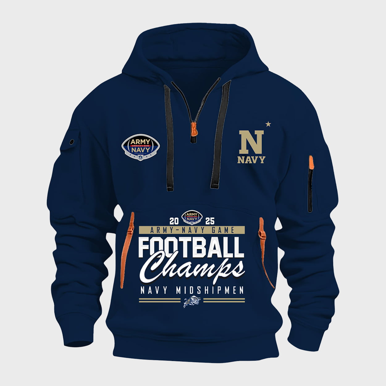 2025 Navy Midshipmen Commander-in-Chief's Trophy Champions Quarter Zip Hoodie 2 2025 Navy Midshipmen Commander in Chiefs Trophy Champions Quarter Zip Hoodie 2