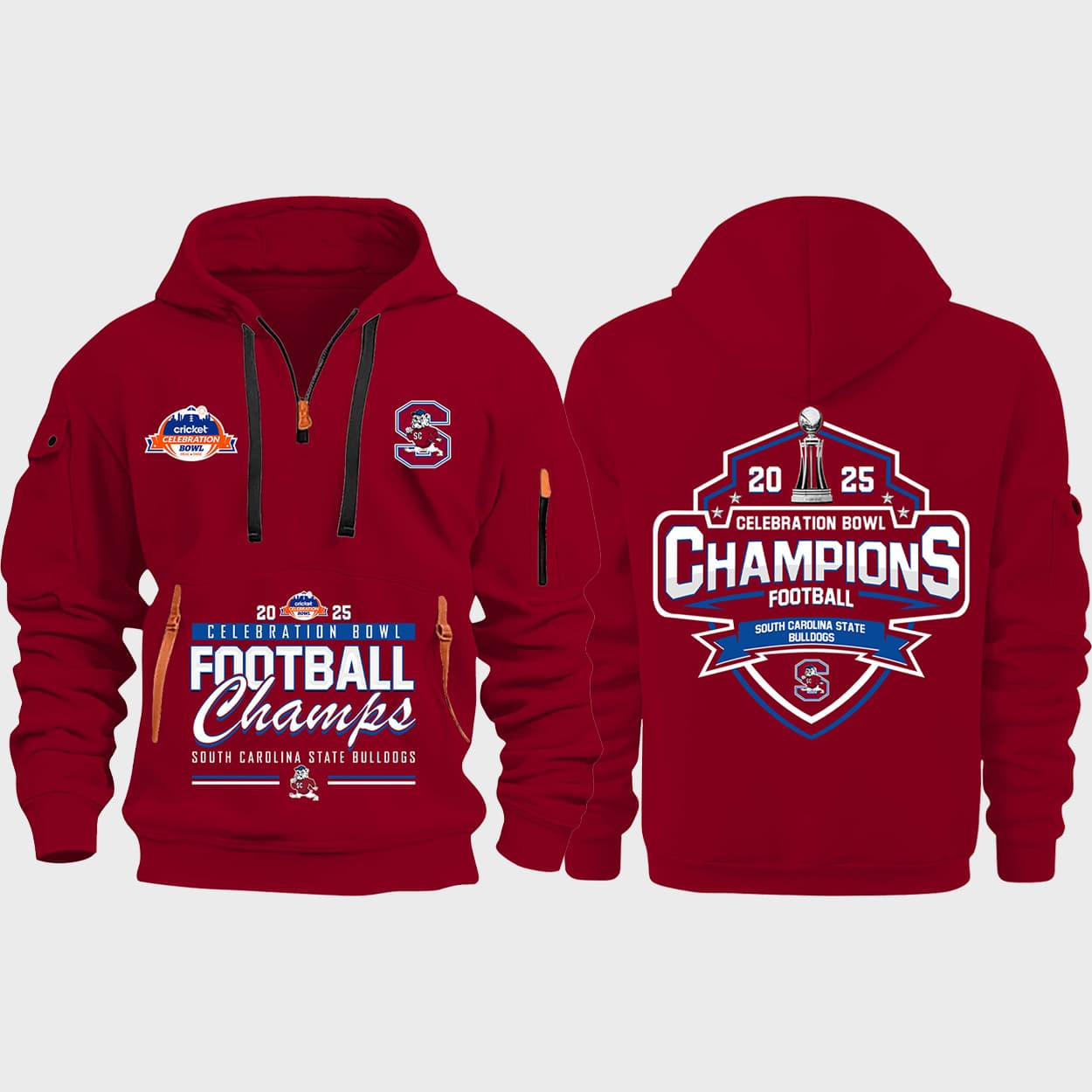 2025 South Carolina State Celebration Bowl Champions Quarter Zip Hoodie 2025 South Carolina State Celebration Bowl Champions Quarter Zip Hoodie