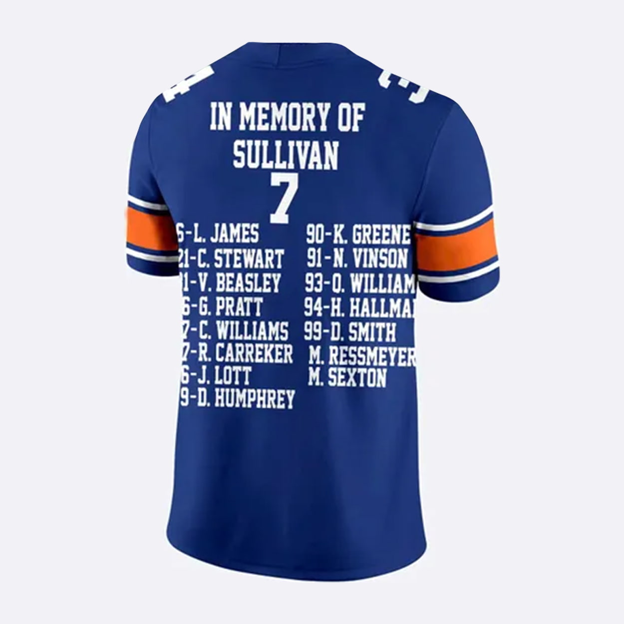 Bo Jackson Auburn Football In Memory Of Sullivan 7 Jersey 3 Bo Jackson Auburn Football In Memory Of Sullivan 7 Jersey