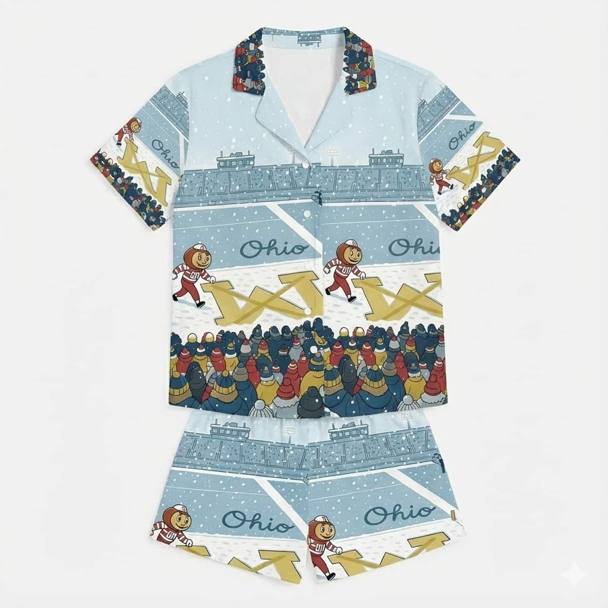 Brutus Crossed Out The M In Michigan Pajamas Set 1 Brutus Crossed Out The M In Michigan Pajamas Set 0