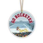 Brutus Go Buckeyes Snow Erase The M Ornament