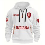 Indiana Football Est 1887 Hoodie Half Zipper