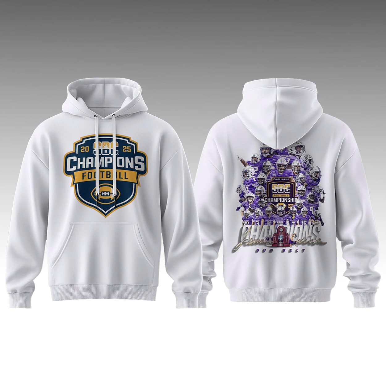 JMU Dukes 2025 SBC Champions Hoodie JMU Dukes 2025 SBC Champions Hoodie