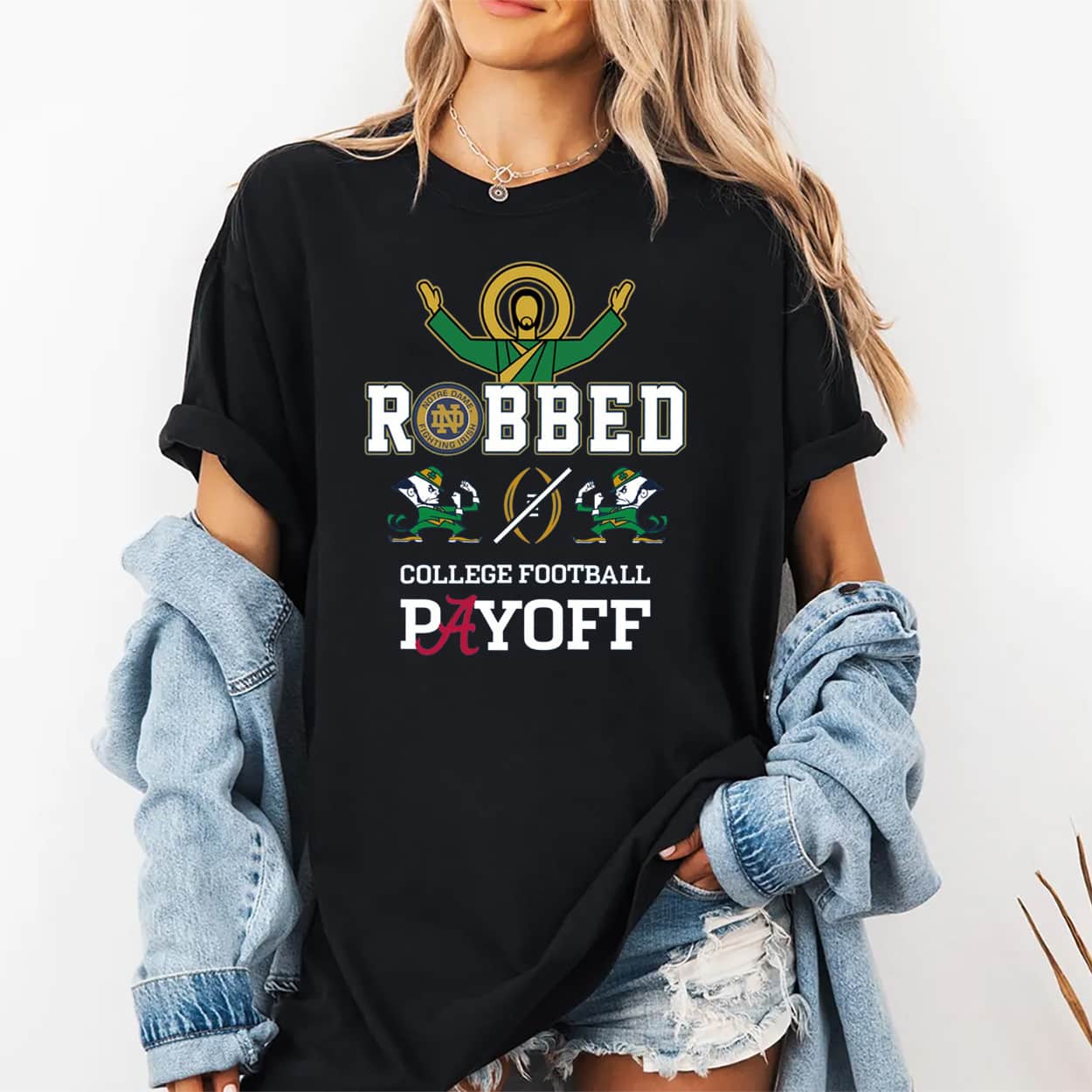Notre Dame Robbed CFP Playoff Shirt 2 Notre Dame Robbed CFP Playoff Shirt 2