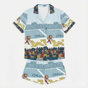 Brutus Crossed Out The M In Michigan Pajamas Set 0