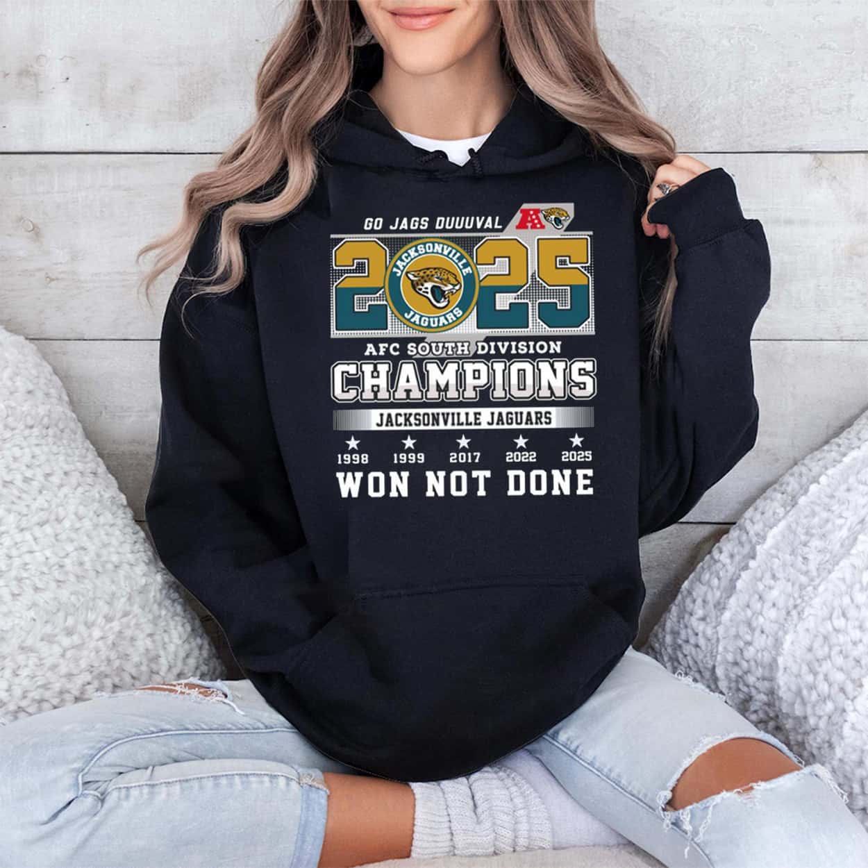 2025 Jaguars AFC South Champs GO JAGS DUUUVAL Shirt 3 2025 Jaguars AFC South Champs GO JAGS DUUUVAL Shirt 2