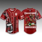 2026 Indiana Hoosiers Peach Bowl Champions Baseball Jersey