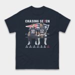 Drake Maye Tom Brady Chasing Se7en Patriots Shirt
