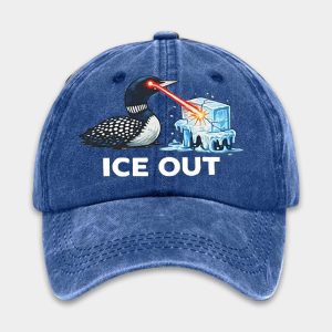 Unisex Minnesota Laser Loon ICE OUT Design Print Hat