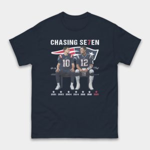 Drake Maye Tom Brady Chasing Se7en Patriots Shirt