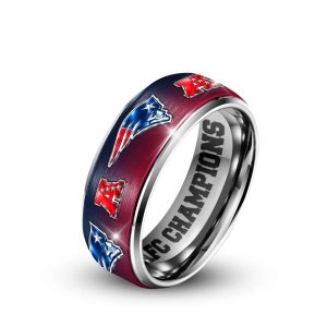 Patriots 2025 AFC Champions Tungsten Ring