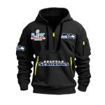 Seahawks Super Bowl LX Quarter Zip Hoodie