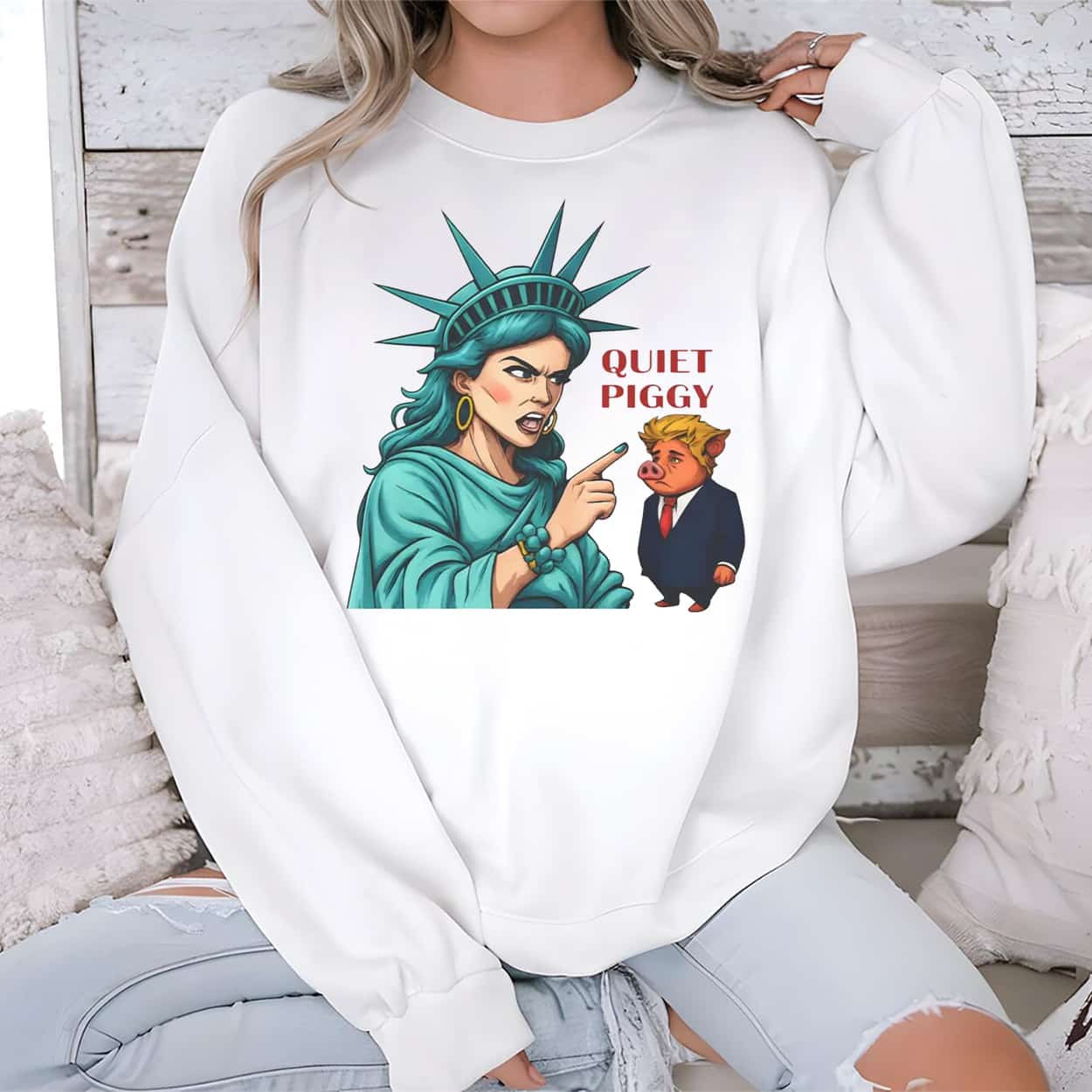 Statue Of Liberty Quiet Piggy Trump Shirt 3 Statue Of Liberty Quiet Piggy Trump Shirt 3