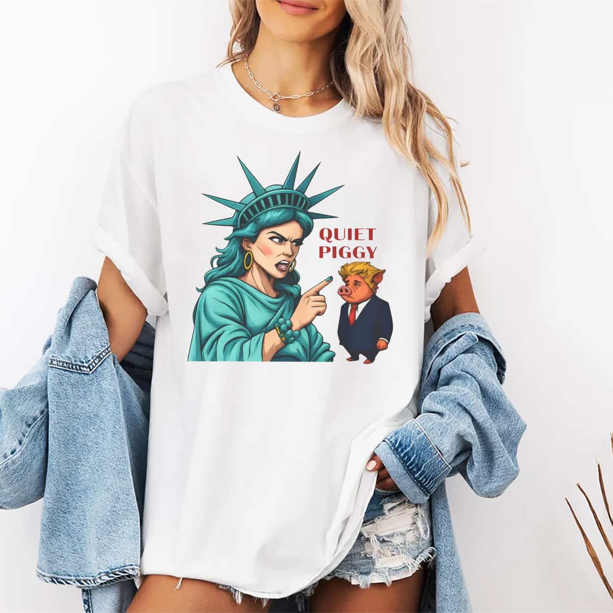 Statue Of Liberty Quiet Piggy Trump Shirt 4 Statue Of Liberty Quiet Piggy Trump Shirt 4