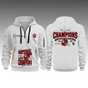 Indiana Hoosiers National Champions 2026 Quarter Zip Hoodie