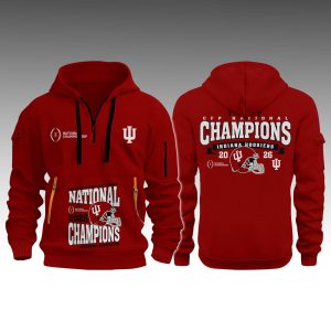 IU Football National Champions 2026 Quarter Zip Hoodie
