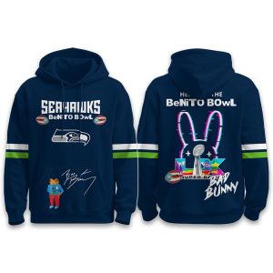 2026 Seahawks Bad Bunny Here For The Benito Bowl Hoodie