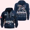 2026 Patriots 7x Super Bowl Champions Quarter Zip Hoodie1