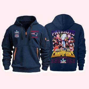 Patriots Super Bowl LX Champions USA 250 Quarter Zip Hoodie