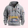 Patriots SupeBowl LX Champions Hooodie Half Zipper3