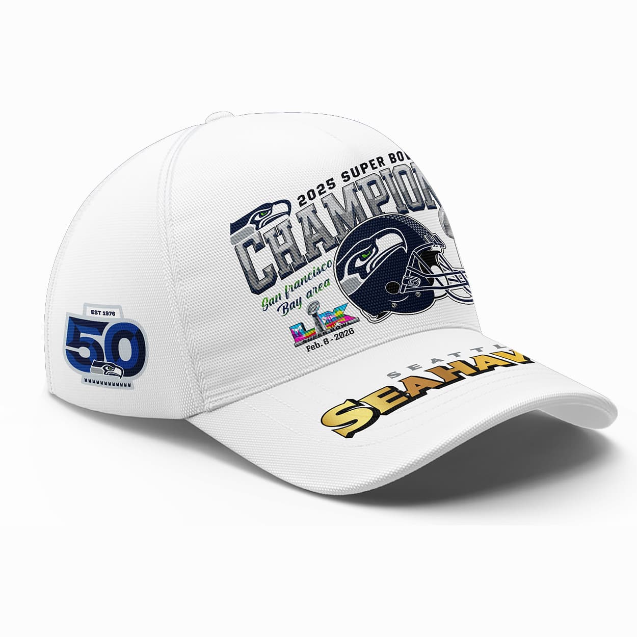 Seahawks 2025 SuperBowl Champions Classic Cap 6 Seahawks 2025 SuperBowl Champions Classic Cap2