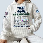 Seahawks 2x Super Bowl Champions Waffle Hoodie