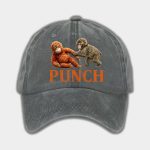 Unisex Baby Monkey Punch Printed Hat