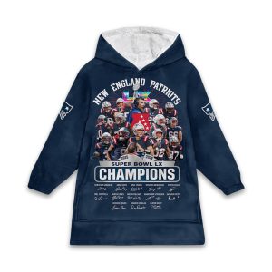 Patriots Super Bowl LX Champions Blanket Hoodie