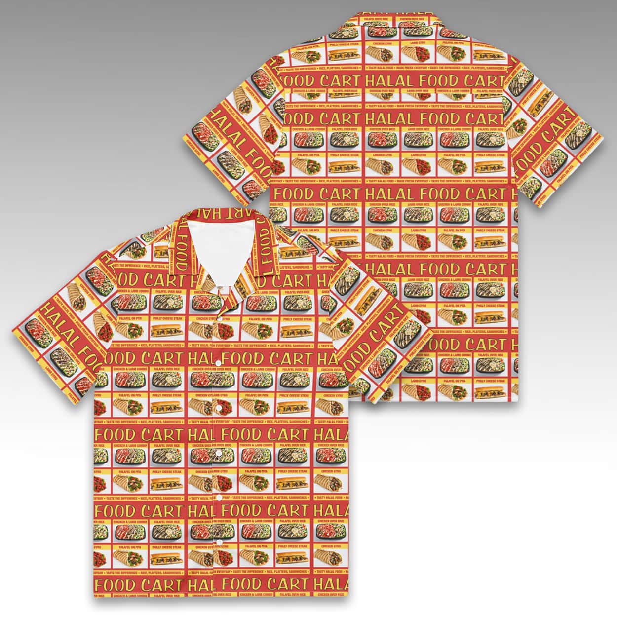 Halal Food Cart Menu Hawaiian Shirt 1 Halal Food Cart Menu Hawaiian Shirt2