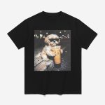 Shih Tzu Drinking Iced Coffee T-shirt