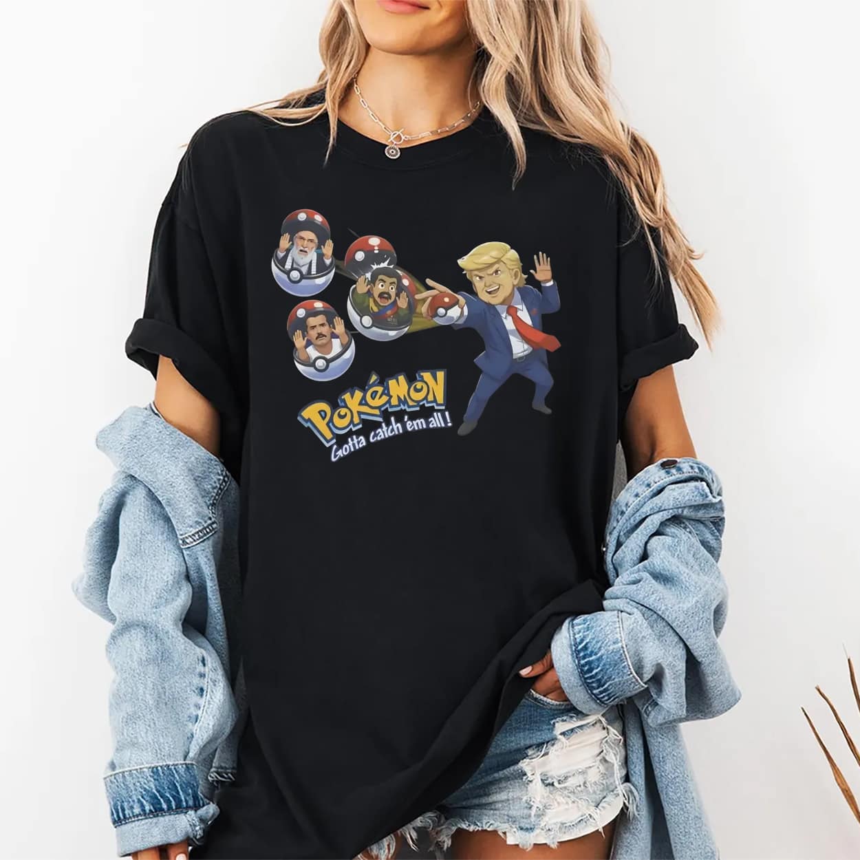 Trump Iran Leader Maduro El Mencho Pokemon Shirt 2 Trump Iran Leader Maduro El Mencho Pokemon Shirt 2