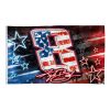 Kyle Busch 8 Signature Red White And Blue Flag