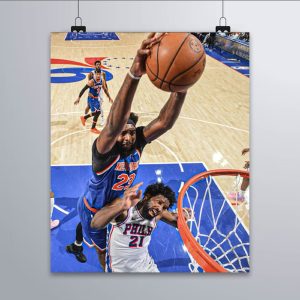 Mitchell Robinson Dunk On Embiid Poster (1)