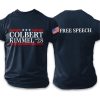Mens Retro Colbert Kimmel 28 Free Speech Print T-Shirt