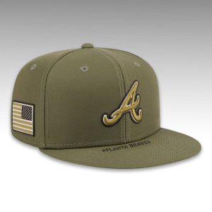 Braves 2026 Armed Forces Day Green Hat 1