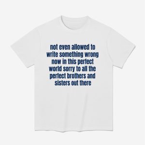 Not Even Allowed To Write Something Wrong Now In This Perfect World Shirt
