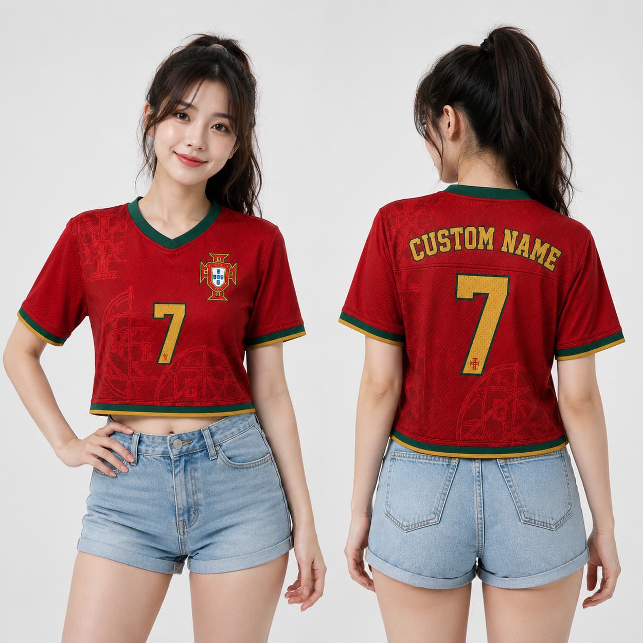 2026 Portugal World Cup Crop Top Jersey 2026 Portugal World Cup Crop Top Jersey