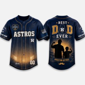 2026 Astros Best Dad Ever Fathers Day Baseball Jersey