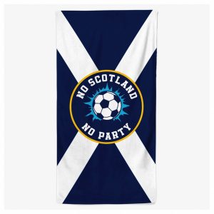 Personalised No Scotland No Party Beach Towel
