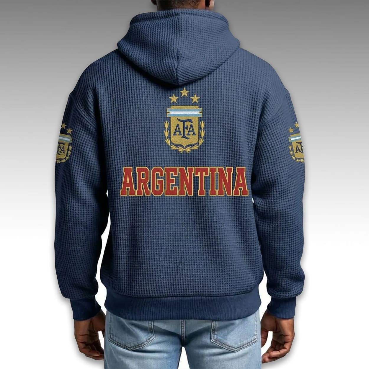 Argentina World Cup 2026 Waffle Quarter Zip Hoodie 3 Argentina World Cup 2026 Waffle Quarter Zip Hoodie 3