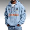 DR Congo World Cup 2026 Waffle Quarter Zip Hoodie2