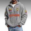 Ecuador World Cup 2026 Waffle Quarter Zip Hoodie 5