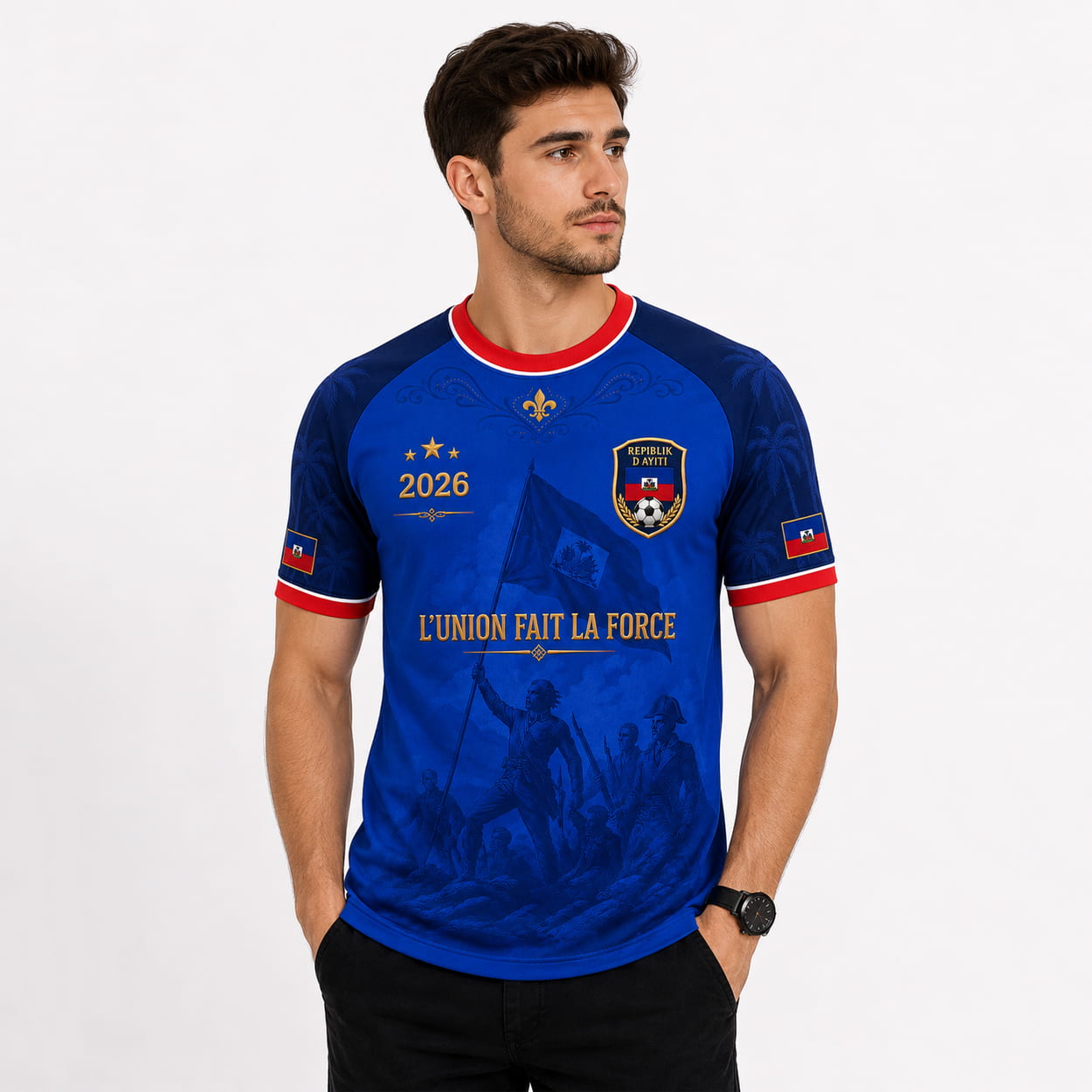 Haiti World Cup 2026 L'Union Fait La Force Shirt 3 Haiti World Cup 2026 LUnion Fait La Force Shirt2