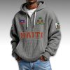 Haiti World Cup 2026 Waffle Quarter Zip Hoodie 6 Haiti World Cup 2026 Waffle Quarter Zip Hoodie2