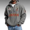 Japan World Cup 2026 Waffle Quarter Zip Hoodie 5