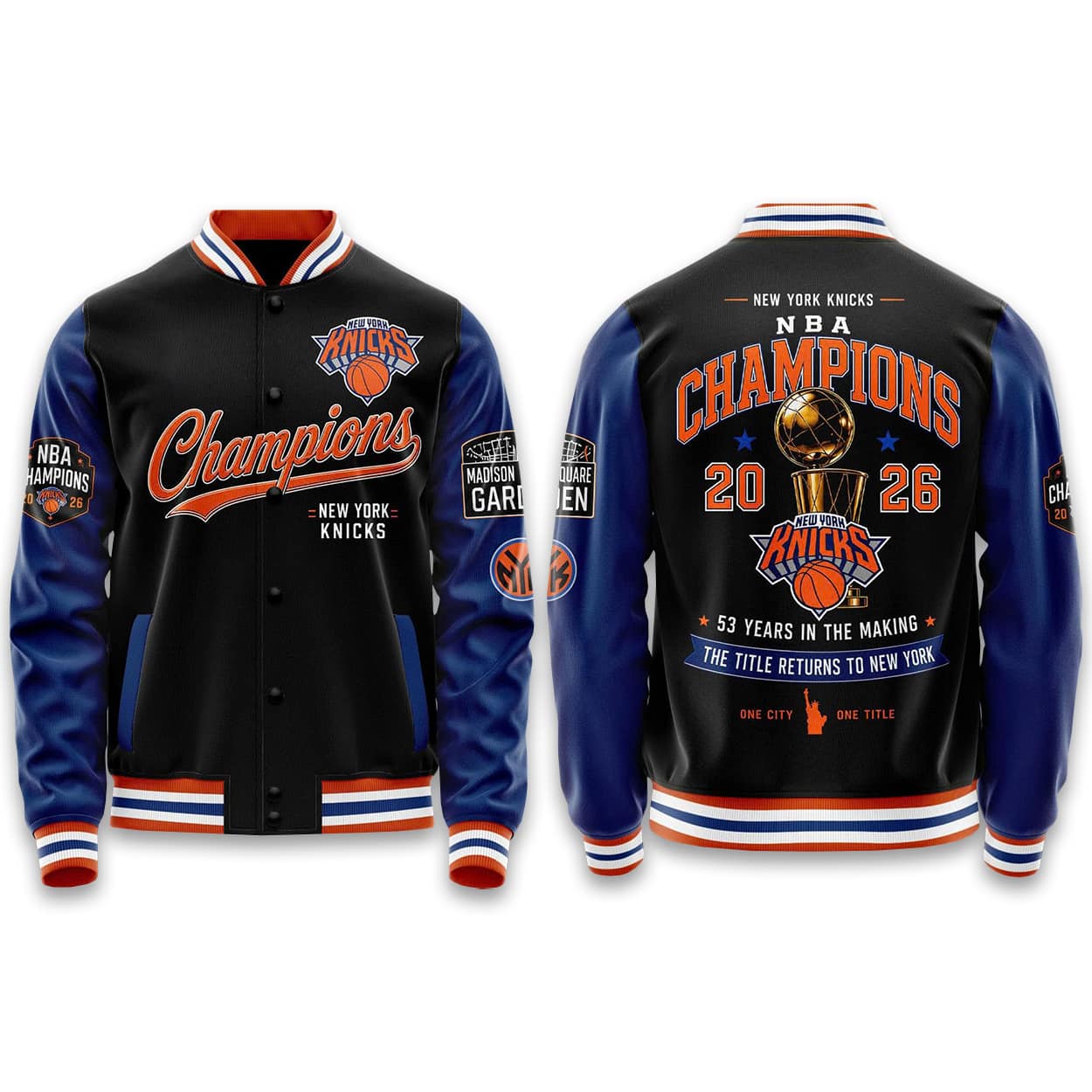 Knick 2026 Champions 53 Years In The Making Jacket Knick 2026 Champions 53 Years In The Making Jacket