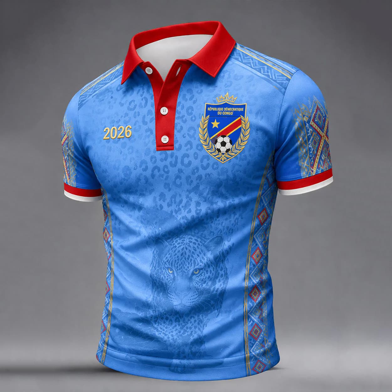 Men's 2026 Democratic Republic of Congo Football Tops Men's 2026 Democratic Republic of Congo Football Tops