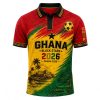 Mens 2026 Ghana Football Style Polo Shirt 1