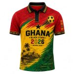 Men's 2026 Ghana Football Style Polo Shirt