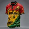 Men's 2026 Ghana Football Style Polo Shirt
